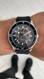 Rado Captain Cook iskelet Siyah Kauçuk