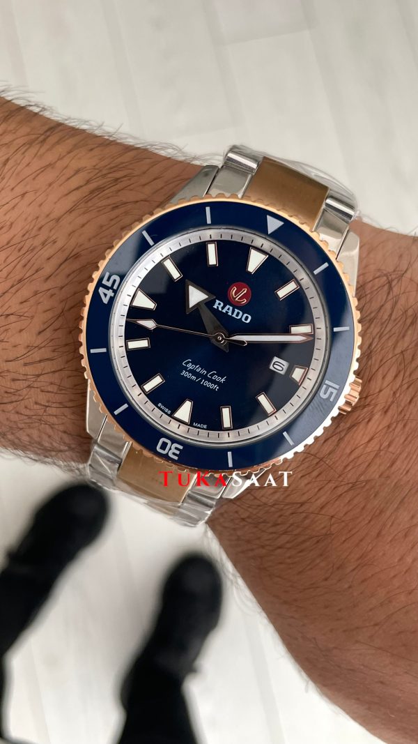 Rado Captain Cook Mavi Oyster Two Tone Rose Rado Captain Cook Mavi Oyster Two Tone Rose