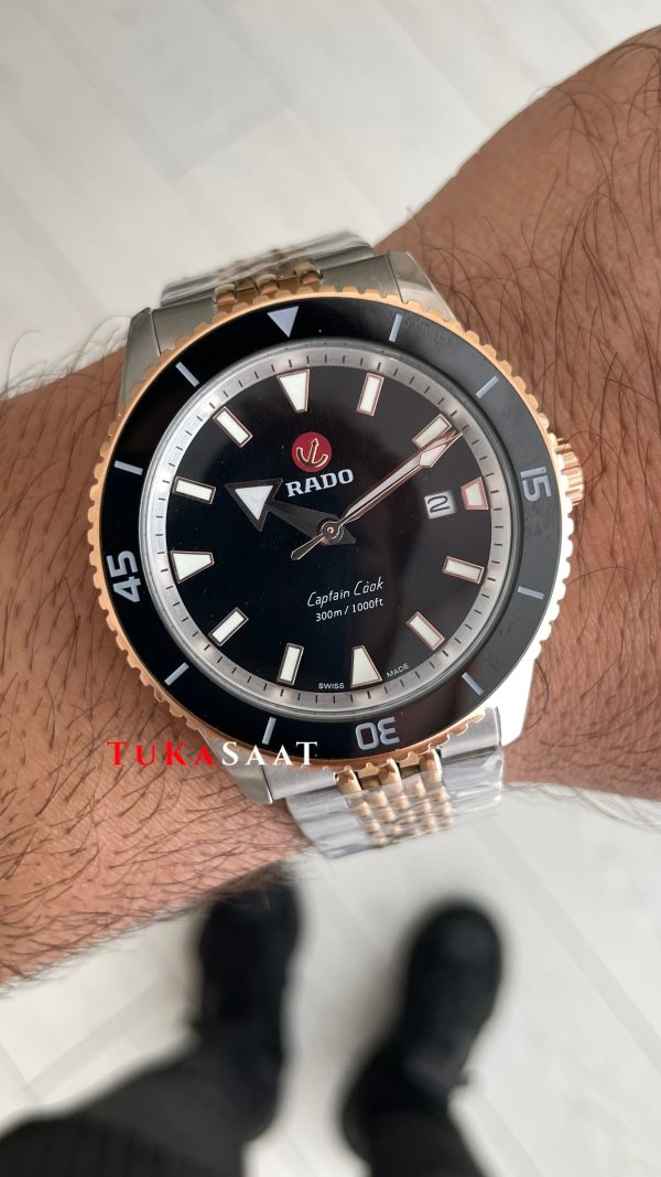Rado Captain Cook Siyah Jubilee Rose Two Tone Rado Captain Cook Siyah Jubilee Rose Two Tone