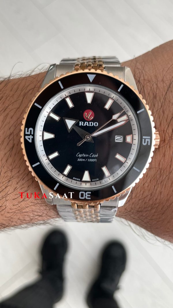 Rado Captain Cook Siyah Jubilee Rose Two Tone Rado Captain Cook Siyah Jubilee Rose Two Tone