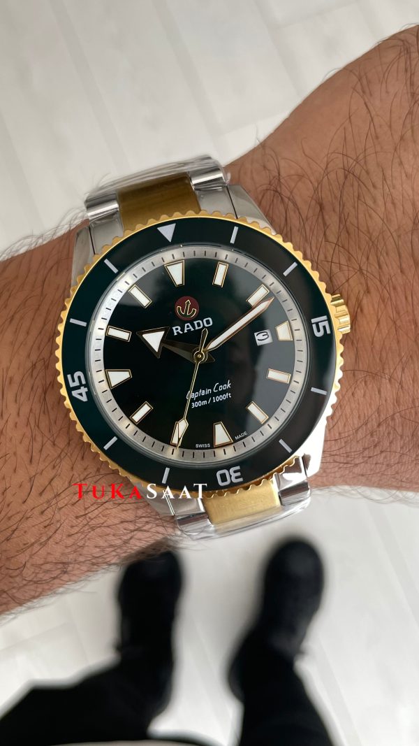 Rado Captain Cook Yeşil Oyster Two Tone Gold Rado Captain Cook Yeşil Oyster Two Tone Gold