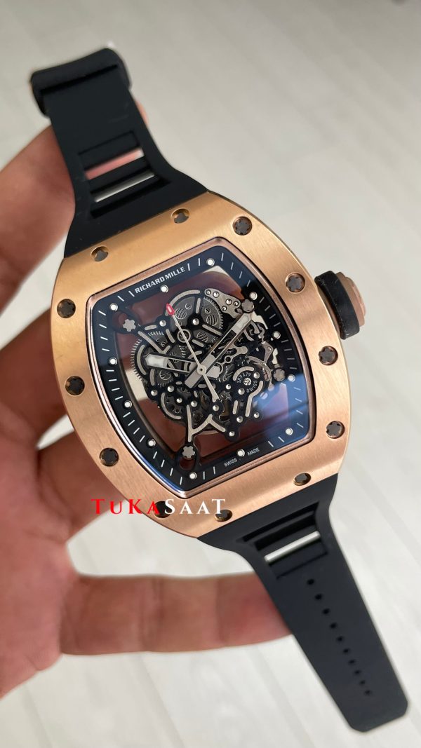 Richard Mille Bubba Watson RM055 Rose Replika Saat Richard Mille Bubba Watson RM055 Rose Replika Saat