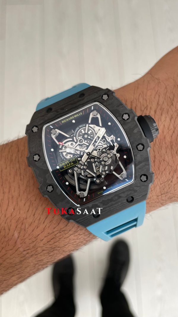 Richard Mille Rafael Nadal RM35-02 Carbon Mavi Replika Saat