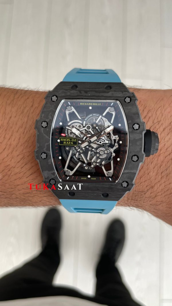 Richard Mille Rafael Nadal RM35-02 Carbon Mavi Replika Saat