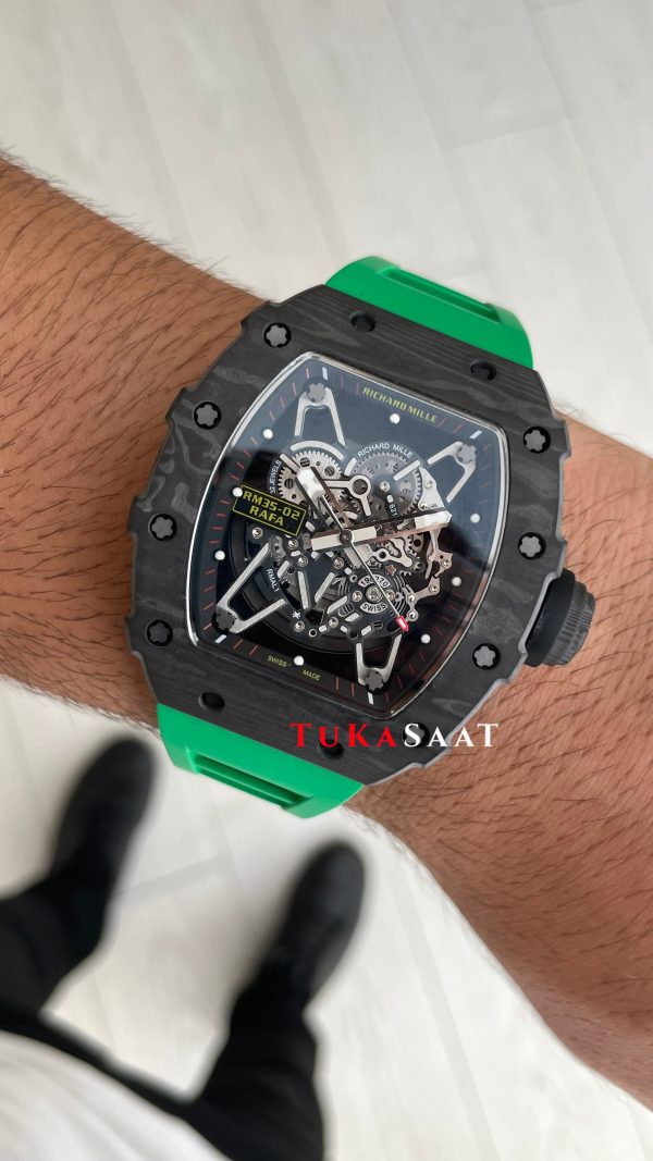 Richard Mille Rafael Nadal RM35-02 Carbon Yeşil Replika Saat