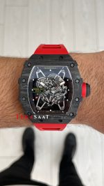 Richard Mille Rafael Nadal RM35-02 Kırmızı Carbon Black Replika Saat