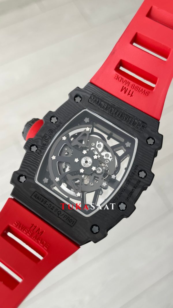 Richard Mille Rafael Nadal RM35-02 Kırmızı Carbon Black Replika Saat