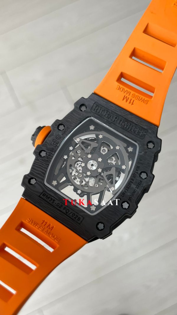 Richard Mille Rafael Nadal RM35-02 Turuncu Carbon Black Replika Saat