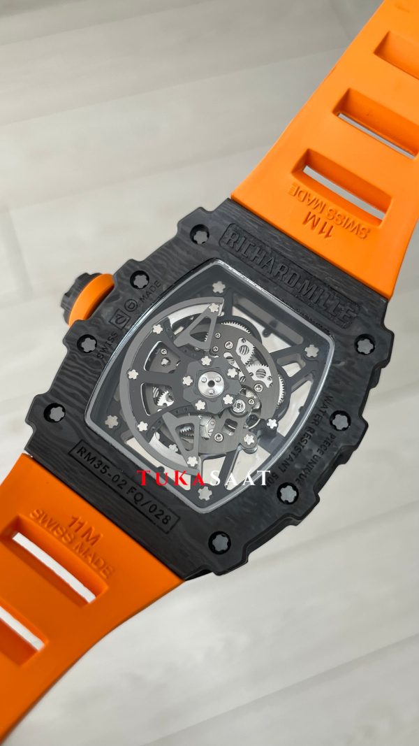Richard Mille Rafael Nadal RM35-02 Turuncu Carbon Black Replika Saat