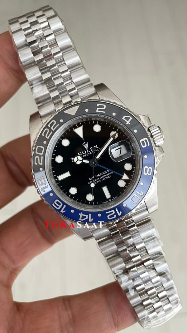 Rolex Batgirl Gmt Master II 126710BLNR Jubilee 40mm DD3285 V4 Super Clone Swiss ETA Saat VS Factory