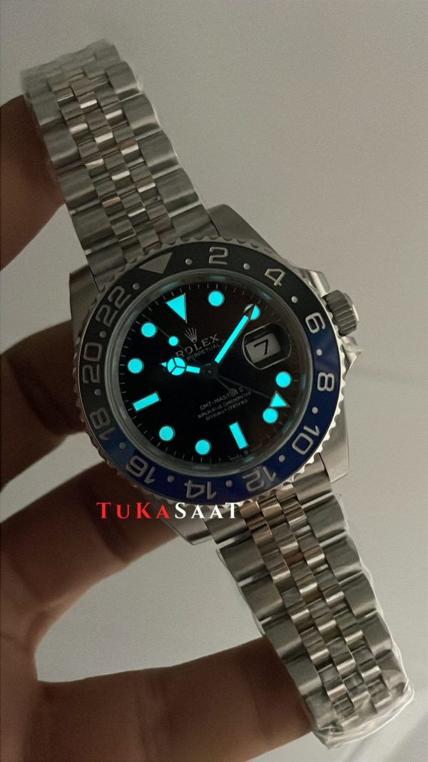 Rolex Batgirl Gmt Master II 126710BLNR Jubilee 40mm DD3285 V4 Super Clone Swiss ETA Saat VS Factory