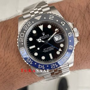 Rolex Batgirl Gmt Master II 126710BLNR Jubilee 40mm DD3285 V4 Super Clone Swiss ETA Saat VS Factory