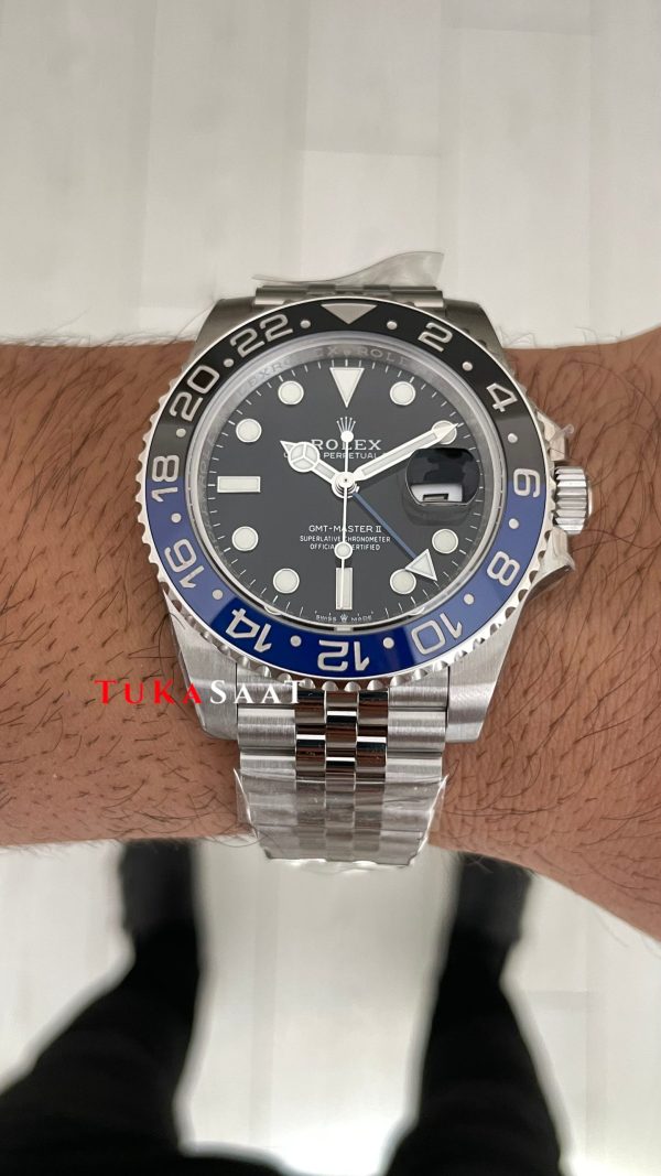 Rolex Batgirl Gmt Master II 126710BLNR Jubilee 40mm DD3285 V4 Super Clone Swiss ETA Saat VS Factory