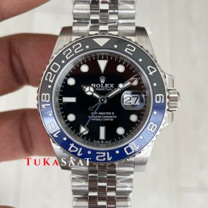 Rolex Batgirl Gmt Master II 126710BLNR Jubilee 40mm DD3285 V4 Super Klon Swiss ETA Saat AR Factory