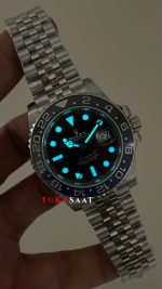 Rolex Batgirl Gmt Master II 126710BLNR Jubilee 40mm DD3285 V4 Super Klon Swiss ETA Saat AR Factory