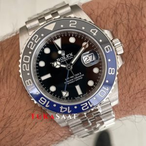 Rolex Batgirl Gmt Master II 126710BLNR Jubilee 40mm DD3285 V4 Super Klon Swiss ETA Saat AR Factory