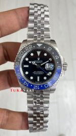 Rolex Batgirl Gmt Master II 126710BLNR Jubilee Batman 40mm Silver Replika Saat