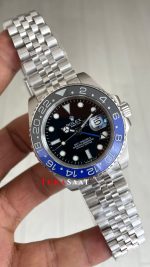 Rolex Batgirl Gmt Master II 126710BLNR Jubilee Batman 40mm Silver Replika Saat