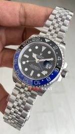 Rolex Batgirl Gmt Master II 126710BLNR Jubilee Batman 40mm Silver Replika Saat