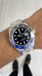 Rolex Batgirl Gmt Master II 126710BLNR Jubilee Batman 40mm Silver Replika Saat