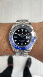 Rolex Batgirl Gmt Master II 126710BLNR Jubilee Batman 40mm Silver Replika Saat