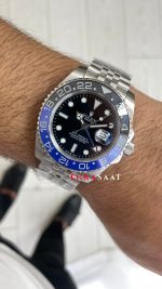 Rolex Batgirl Gmt Master II 126710BLNR Jubilee Batman 40mm Silver Replika Saat