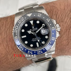 Rolex Batman Gmt Master II 126710BLNR Oyster 40mm DD3285 V4 Super Klon Swiss ETA Saat AR Factory