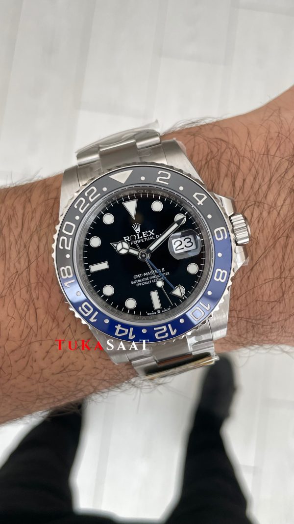 Rolex Batman Gmt Master II 126710BLNR Oyster 40mm DD3285 V4 Super Klon Swiss ETA Saat AR Factory