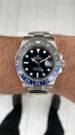 Rolex Batman Gmt Master II 126710BLNR Oyster 40mm DD3285 V4 Super Klon Swiss ETA Saat AR Factory