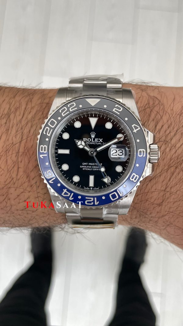 Rolex Batman Gmt Master II 126710BLNR Oyster 40mm DD3285 V4 Super Klon Swiss ETA Saat AR Factory