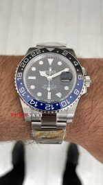 Rolex Batman Gmt Master II 126710BLNR Oyster 40mm DD3285 V4 Super Klon Swiss ETA Saat AR Factory