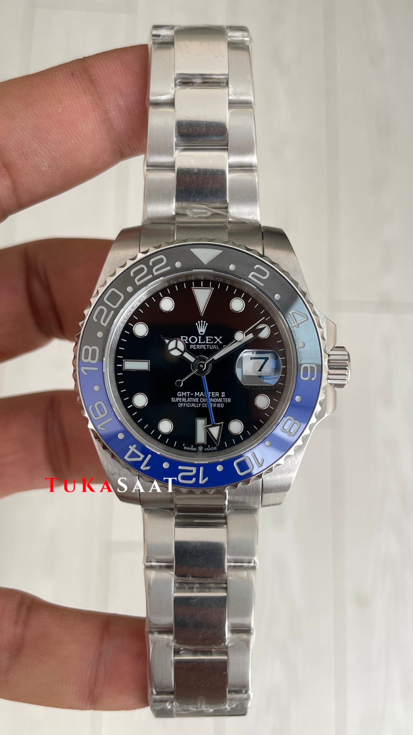 Rolex Batman Gmt Master II 126710BLNR Oyster 40mm Replika Saat Rolex Batman Gmt Master II 126710BLNR Oyster 40mm Replika Saat