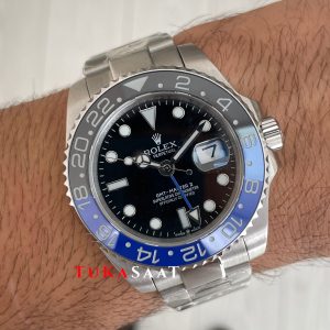 Rolex Batman Gmt Master II 126710BLNR Oyster 40mm Replika Saat