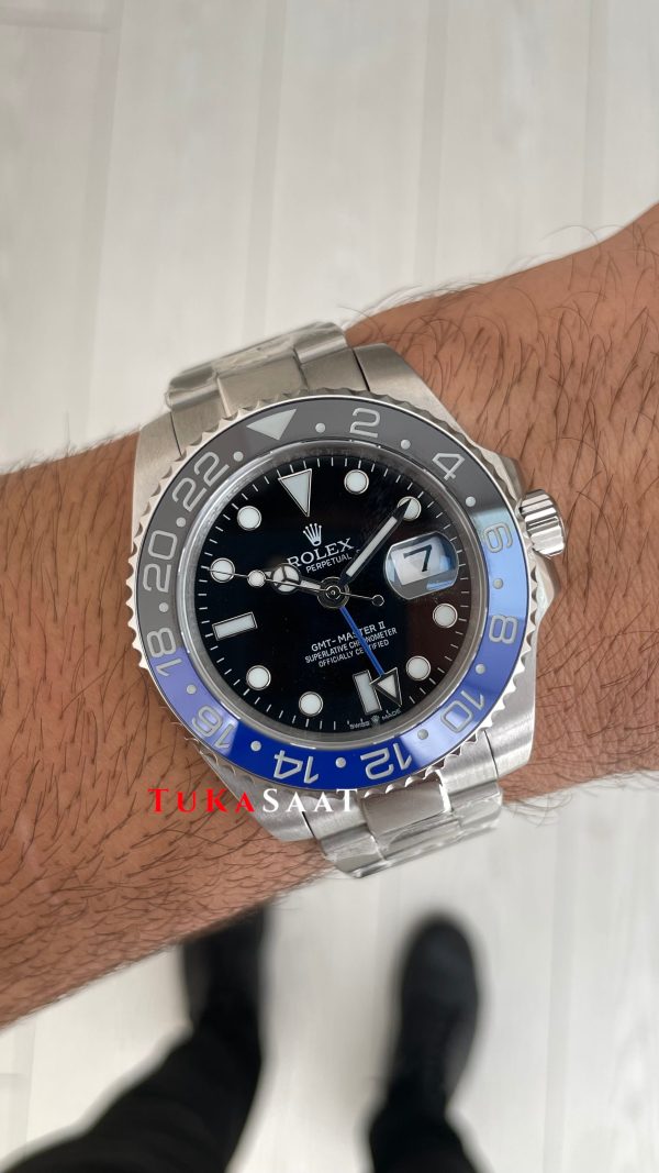 Rolex Batman Gmt Master II 126710BLNR Oyster 40mm Replika Saat Rolex Batman Gmt Master II 126710BLNR Oyster 40mm Replika Saat