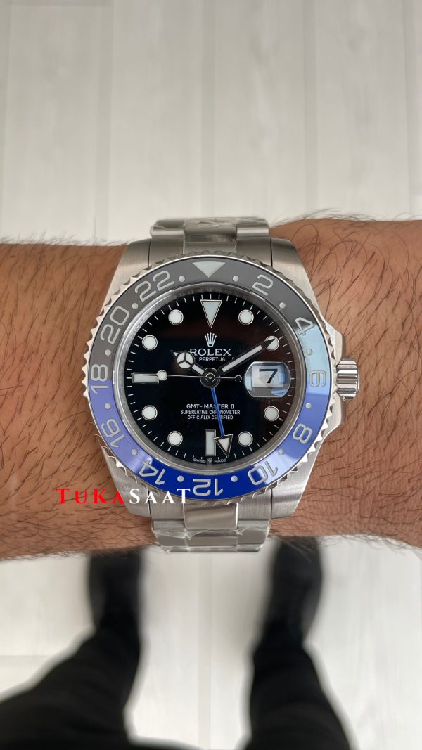 Rolex Batman Gmt Master II 126710BLNR Oyster 40mm Replika Saat Rolex Batman Gmt Master II 126710BLNR Oyster 40mm Replika Saat