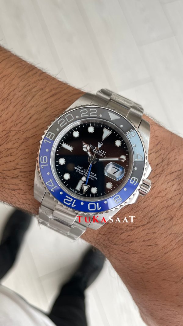 Rolex Batman Gmt Master II 126710BLNR Oyster 40mm Replika Saat Rolex Batman Gmt Master II 126710BLNR Oyster 40mm Replika Saat