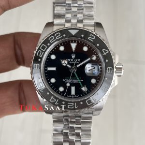 Rolex Bruce Wayne Gmt Master II 126710GRNR Jubilee 40mm Replika Saat