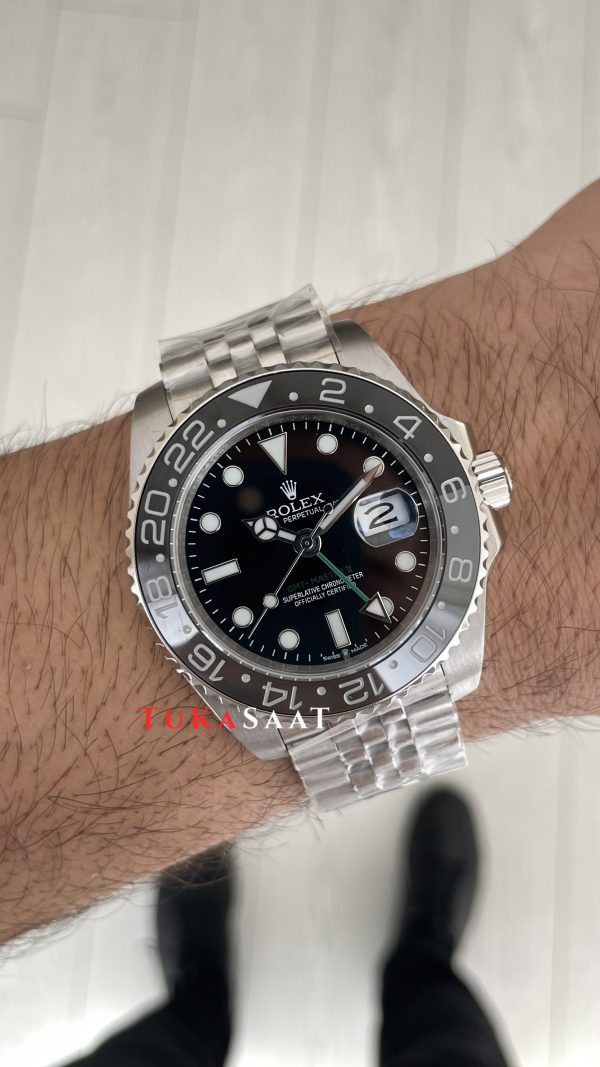 Rolex Bruce Wayne Gmt Master II 126710GRNR Jubilee 40mm Replika Saat Rolex Bruce Wayne Gmt Master II 126710GRNR Jubilee 40mm Replika Saat