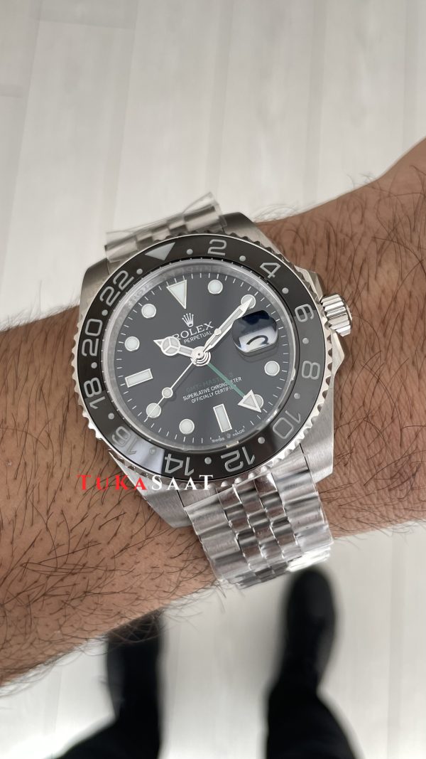 Rolex Bruce Wayne Gmt Master II 126710GRNR Jubilee 40mm Replika Saat Rolex Bruce Wayne Gmt Master II 126710GRNR Jubilee 40mm Replika Saat