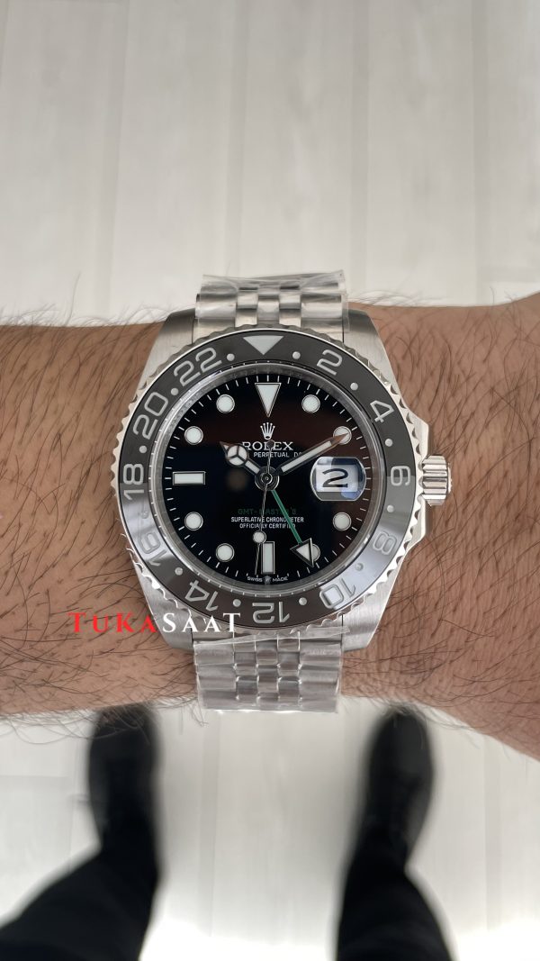 Rolex Bruce Wayne Gmt Master II 126710GRNR Jubilee 40mm Replika Saat Rolex Bruce Wayne Gmt Master II 126710GRNR Jubilee 40mm Replika Saat