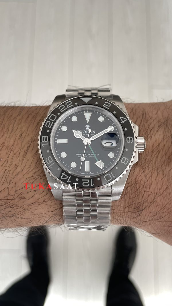 Rolex Bruce Wayne Gmt Master II 126710GRNR Jubilee 40mm Replika Saat Rolex Bruce Wayne Gmt Master II 126710GRNR Jubilee 40mm Replika Saat
