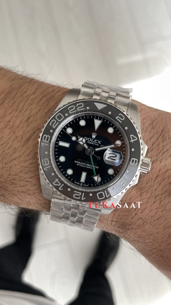 Rolex Bruce Wayne Gmt Master II 126710GRNR Jubilee 40mm Replika Saat Rolex Bruce Wayne Gmt Master II 126710GRNR Jubilee 40mm Replika Saat