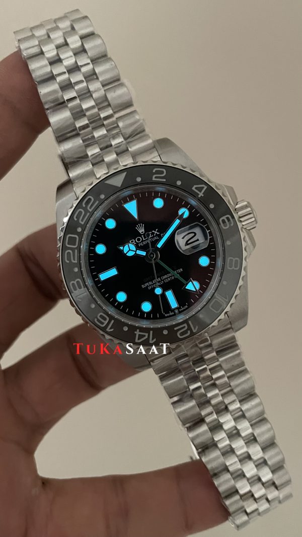 Rolex Bruce Wayne Gmt Master II 126710GRNR Jubilee 40mm Replika Saat Rolex Bruce Wayne Gmt Master II 126710GRNR Jubilee 40mm Replika Saat