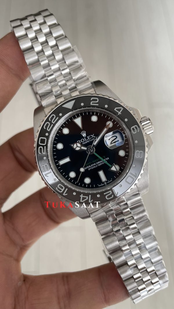 Rolex Bruce Wayne Gmt Master II 126710GRNR Jubilee 40mm Replika Saat Rolex Bruce Wayne Gmt Master II 126710GRNR Jubilee 40mm Replika Saat