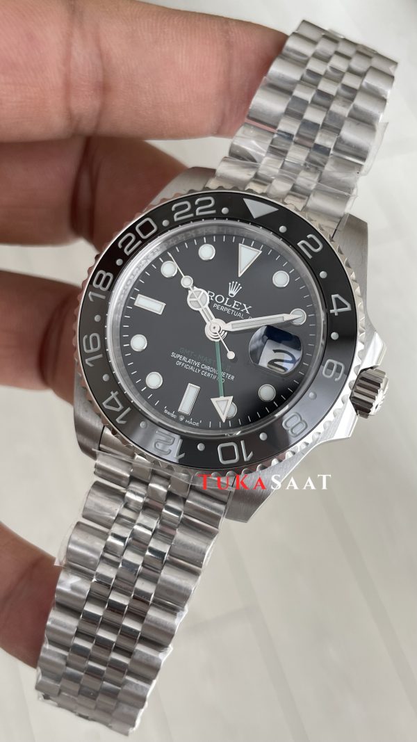 Rolex Bruce Wayne Gmt Master II 126710GRNR Jubilee 40mm Replika Saat Rolex Bruce Wayne Gmt Master II 126710GRNR Jubilee 40mm Replika Saat