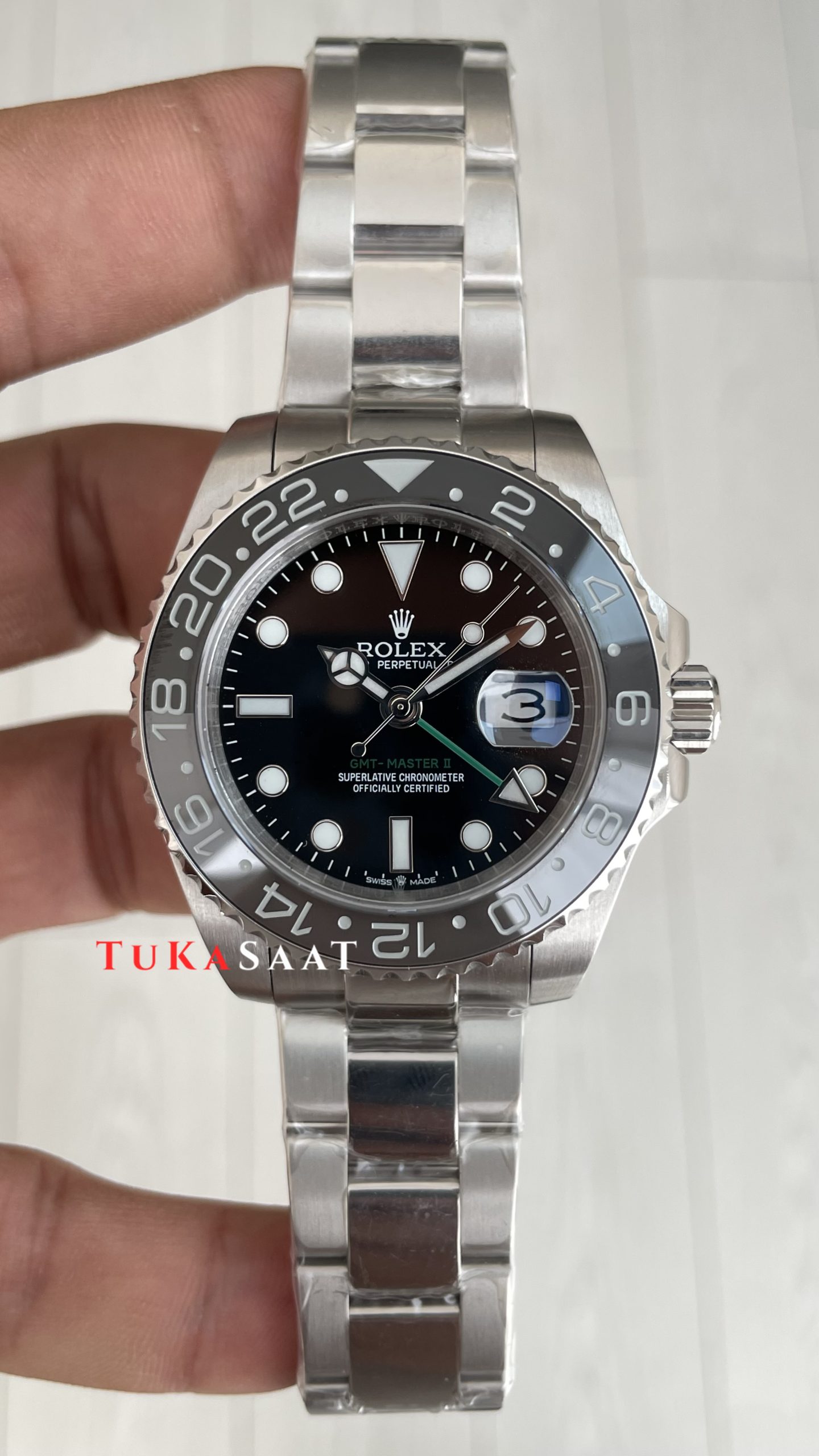 Rolex Bruce Wayne Gmt Master II 126710GRNR Oyster 40mm Replika Saat Rolex Bruce Wayne Gmt Master II 126710GRNR Oyster 40mm Replika Saat