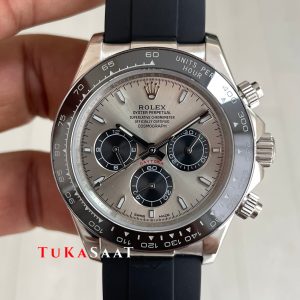 Rolex Cosmograph Daytona Ghost 126519LN Oysterflex Gri Kadran 40mm Replika Saat