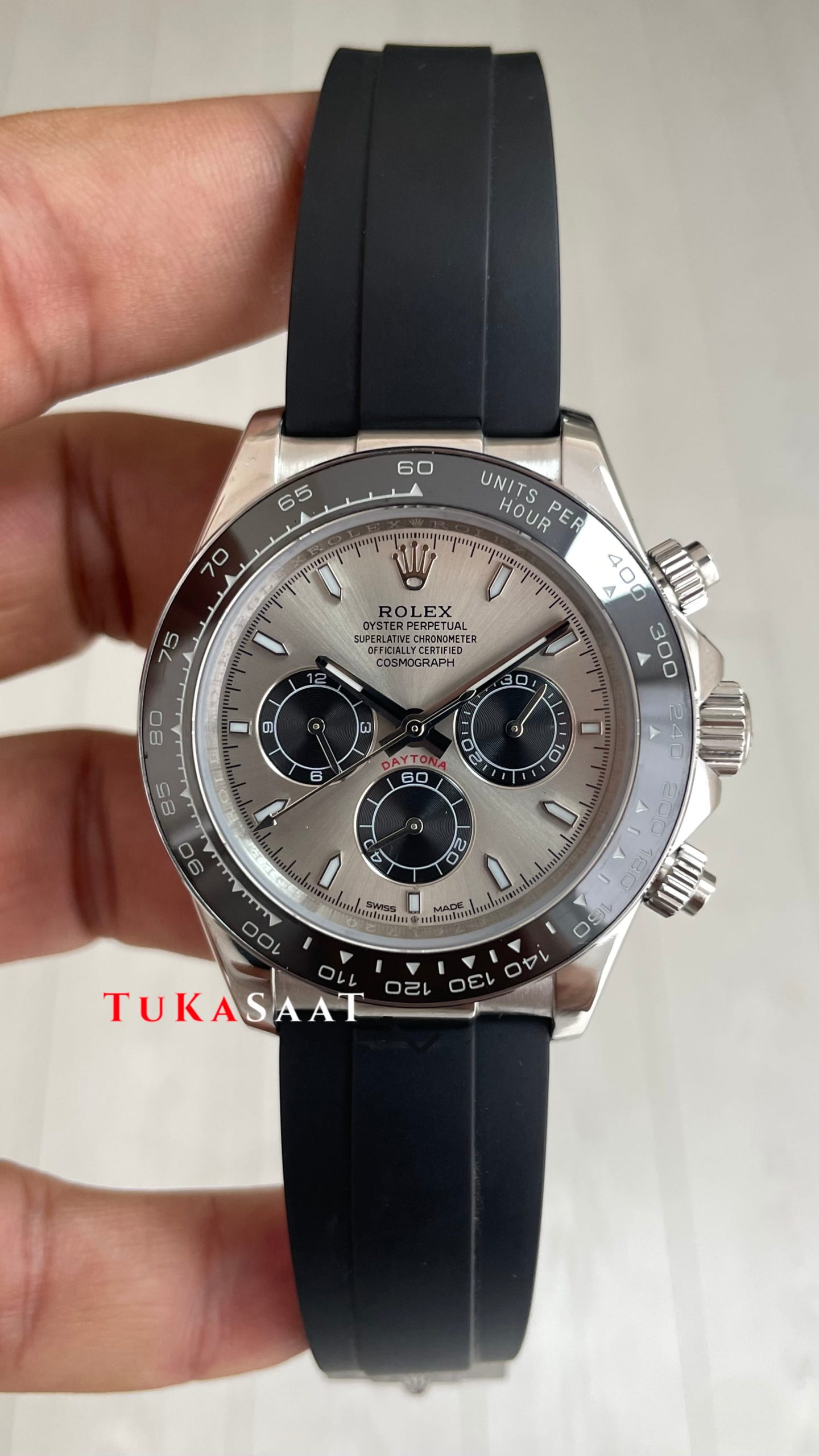 Rolex Cosmograph Daytona Ghost 126519LN Oysterflex Gri Kadran 40mm Replika Saat Rolex Cosmograph Daytona Ghost 126519LN Oysterflex Gri Kadran 40mm Replika Saat