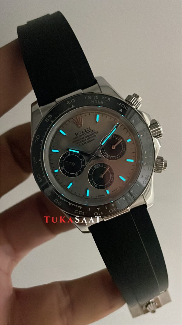 Rolex Cosmograph Daytona Ghost 126519LN Oysterflex Gri Kadran 40mm Replika Saat Rolex Cosmograph Daytona Ghost 126519LN Oysterflex Gri Kadran 40mm Replika Saat