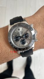 Rolex Cosmograph Daytona Ghost 126519LN Oysterflex Gri Kadran 40mm Replika Saat